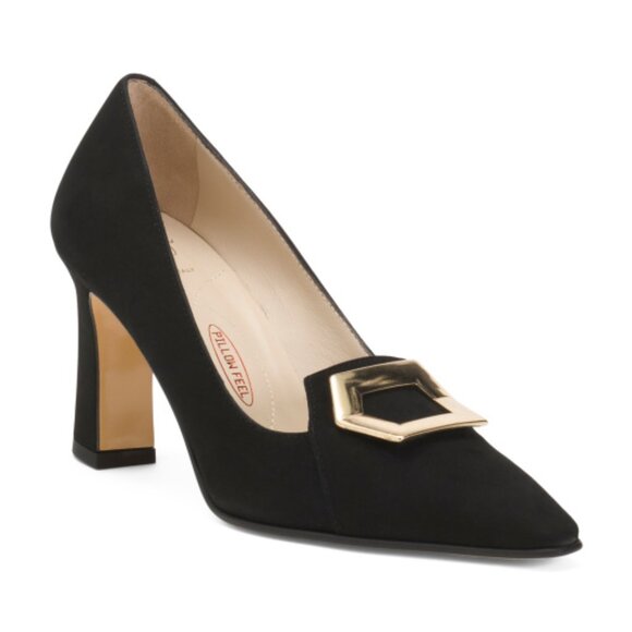 AMALFI Made In Italy Suede Istrice Pumps - Picture 1 of 3